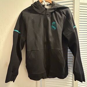 Real Madrid Black Squad Hoodie - REAL ANTH SQD BR5119 - Size M